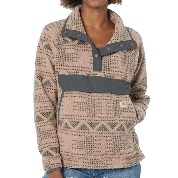 Carhartt Fleece Pullover Jacket Women's XXL 2X 20 Southwest Relaxed Fit NEW NWT - Picture 1 of 15